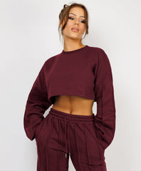 Zipped-Hooded-Loungewear-Set-Wine-3