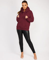 Crucifix-Cross-Patch-Embroidered-Hoodie-Wine-3