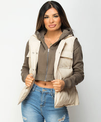 Beige-Quilted-Popper-Button-Drawstring-Waist-Gilet-Bodywarmer-1