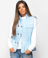 Sky-Blue-Quilted-Popper-Button-Drawstring-Waist-Gilet-Bodywarmer-1