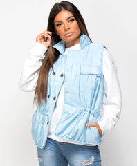 Sky-Blue-Quilted-Popper-Button-Drawstring-Waist-Gilet-Bodywarmer-2