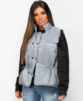 Grey-Quilted-Popper-Button-Drawstring-Waist-Gilet-Bodywarmer-1