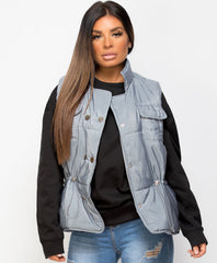 Grey-Quilted-Popper-Button-Drawstring-Waist-Gilet-Bodywarmer-2