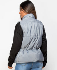Grey-Quilted-Popper-Button-Drawstring-Waist-Gilet-Bodywarmer-3