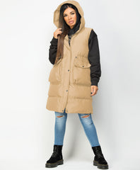 Camel-Long-Drawstring-Waist-Hooded-Bodywarmer-Gilet-2
