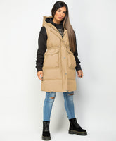 Camel-Long-Drawstring-Waist-Hooded-Bodywarmer-Gilet-3