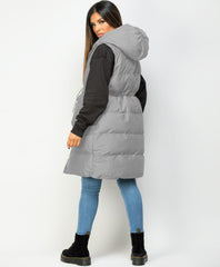 Grey-Long-Drawstring-Waist-Hooded-Bodywarmer-Gilet-4
