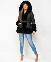 Black-Faux-Fur-Trim-Cuff-Hem-Hooded-Belted-Quilted-Coat-Jacket-3