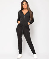 Black-Glitter-Side-Stripe-Tracksuit-Loungewear-Set-1