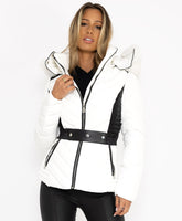 White-Padded-Quilted-Faux-Fur-Belted-Puffer-Jacket-Coat-1