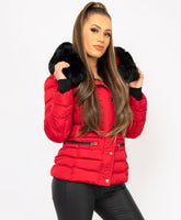 Red-Padded-Quilted-Faux-Fur-Hooded-Puffer-Jacket-3