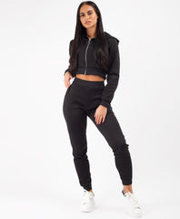 Black-Cropped-Hooded-Zipper-Jacket-&-Joggers-Loungewear-Set-2