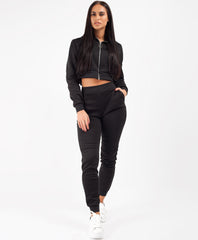 Black-Cropped-Hooded-Zipper-Jacket-&-Joggers-Loungewear-Set-3