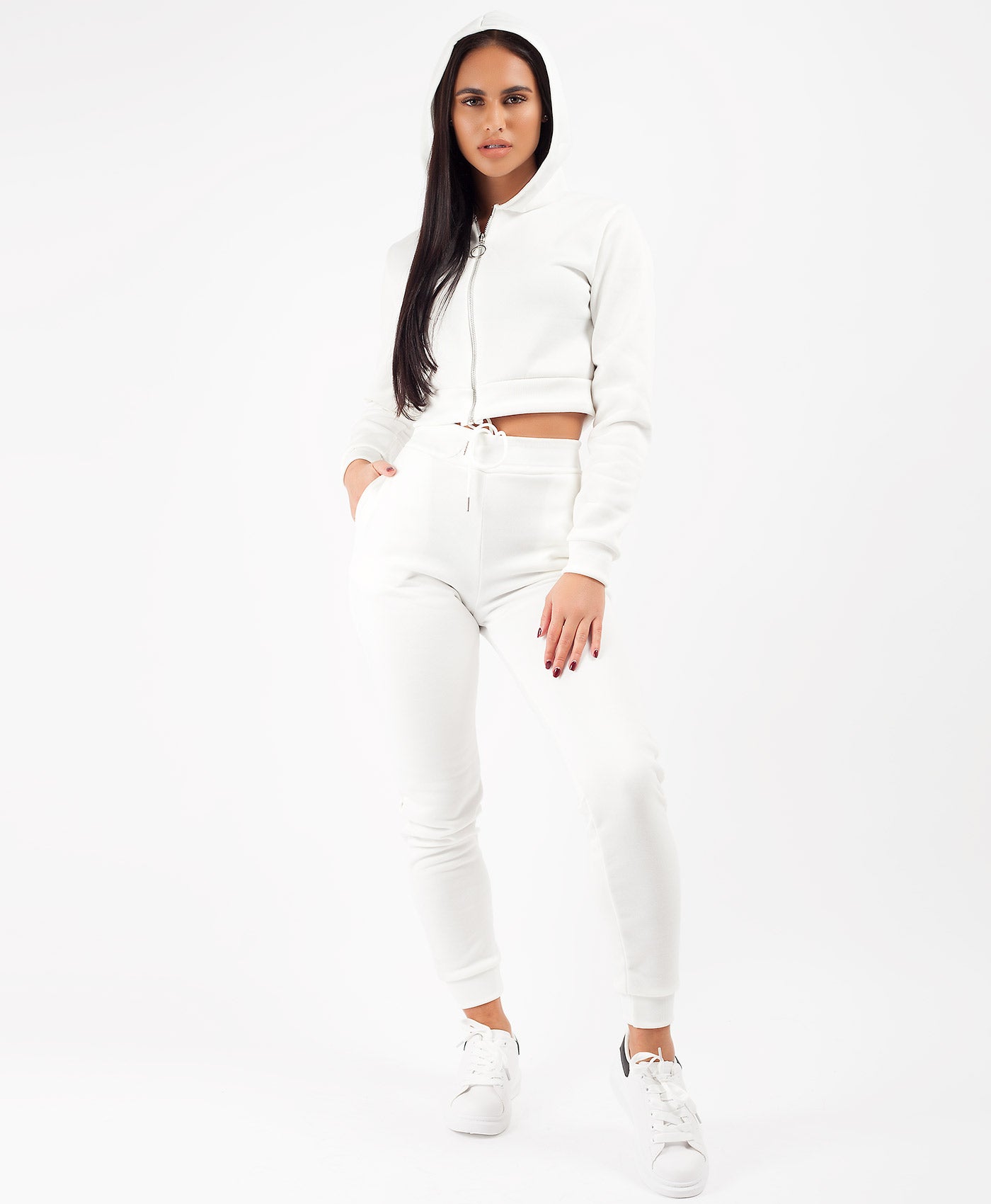 White-Cropped-Hooded-Zipper-Jacket-&-Joggers-Loungewear-Set-1
