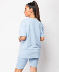 Sky-Blue-Cycling-Short-&-Oversize-T-Shirt-Co-Ord-Loungewear-Set-3