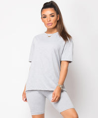 Grey-Cycling-Short-&-Oversize-T-Shirt-Co-Ord-Loungewear-Set-1