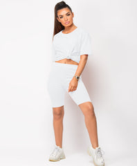 White-Cycling-Short-&-Oversize-T-Shirt-Co-Ord-Loungewear-Set-2