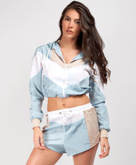 Blue-White-Colour-Block-Jacket-&-Shorts-Co-Ord-Set-2