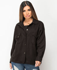 Black-Oversized-Fit-Plain-Shirt-Shacket-2