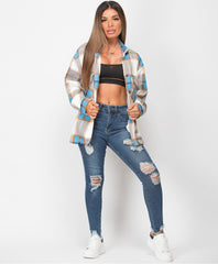 Blue-Oversized-Fit-Check-Shirt-Shacket-1