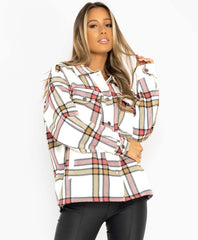 Fuchsia-Oversized-Fit-Check-Shirt-Shacket-3