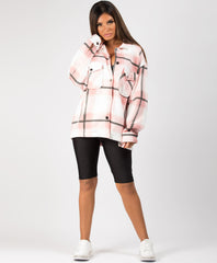 Pink-Oversized-Fit-Check-Shirt-Shacket-1