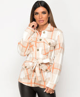Beige-Check-Oversize-Fit-Belted-Shacket-1