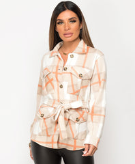 Beige-Check-Oversize-Fit-Belted-Shacket-2