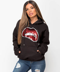 Black-Oversized-Fit-Lips-Sequin-Hoodie-1
