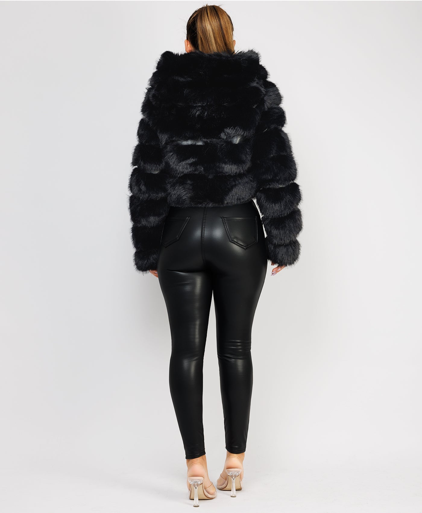 Black-Premium-Hooded-Faux-Fur-Tiered-Jacket-Coat-6