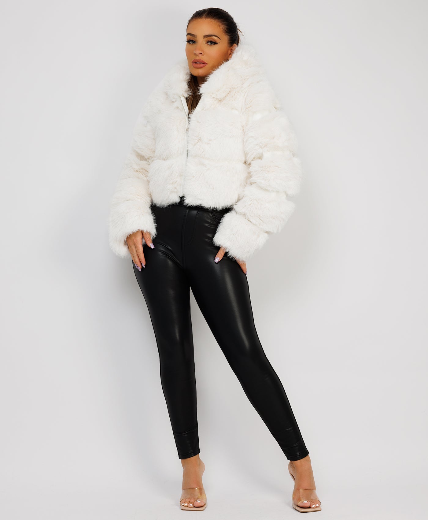 White-Premium-Hooded-Faux-Fur-Tiered-Jacket-Coat-1
