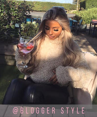 Beige-Teddy-Bear-Fur-Half-Zip-Kangaroo-Pocket-Jacket-4