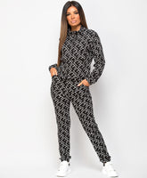 Black-FE-Print-Half-Zip-Flap-Pocket-Tracksuit-Loungewear-Set-1