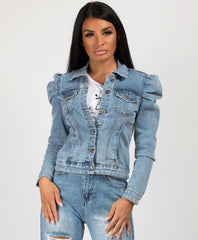 Blue-Puff-Sleeve-Cropped-Denim-Jacket-3