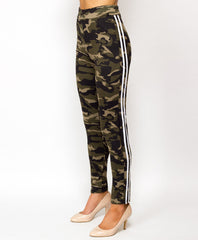 Khaki-White-Twin-Stripe-Camouflage-Leggings-2