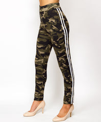 Khaki-White-Twin-Stripe-Camouflage-Leggings-5