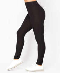 Black-Waffle-Textured-Stretch-Leggings-1