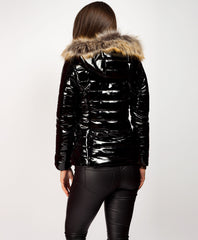 Black-Fur-Hood-Shiny-Wet-Look-Bubble-Puffer-Jacket-6