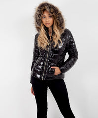 Black-High-Shine-Wet-Vinyl-Look-Faux-Fur-Hood-Jacket-3