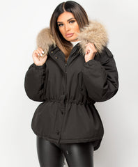 Black-Oversized-Fit-Natural-Real-Fur-Padded-Fishtail-Parka-Jacket-3