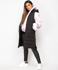 Black-Side-Split-Zip-Long-Hooded-Bodywarmer-2