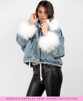 Blue-White-Faux-Fur-Trim-Oversized-Denim-Jacket-5