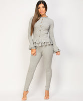 Grey-Frill-Gold-Button-Ribbed-Loungewear-Set-3