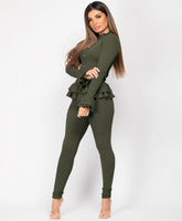 Khaki-Frill-Gold-Button-Ribbed-Loungewear-Set-4