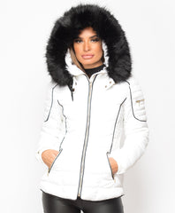White-Quilted-Padded-Piping-Detail-Fur-Hooded-Jacket-1