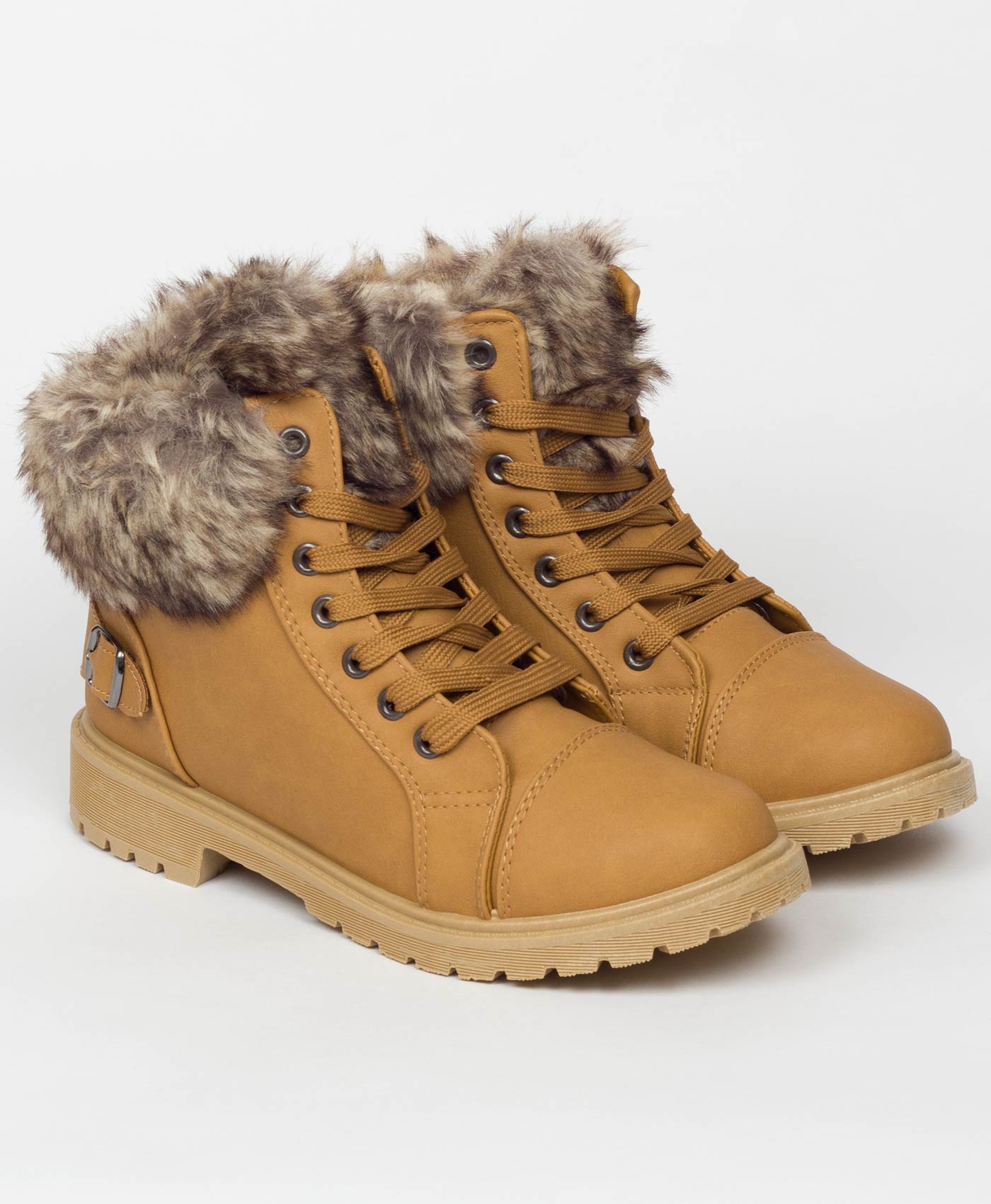 camel-29015-sherpa-lined-fur-detail-buckle-trim-ankle-boots-1