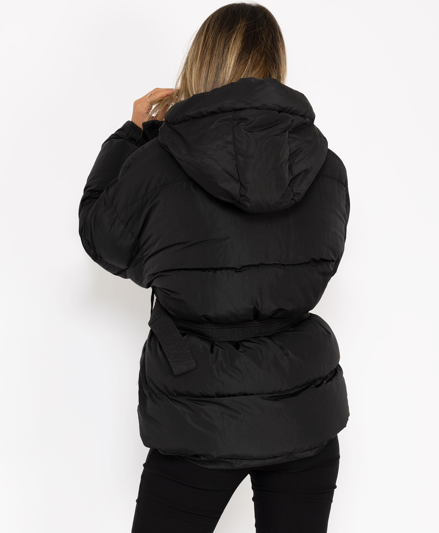 Black-Padded-Quilted-Oversized-Puffer-Duvet-Hooded-Jacket-7