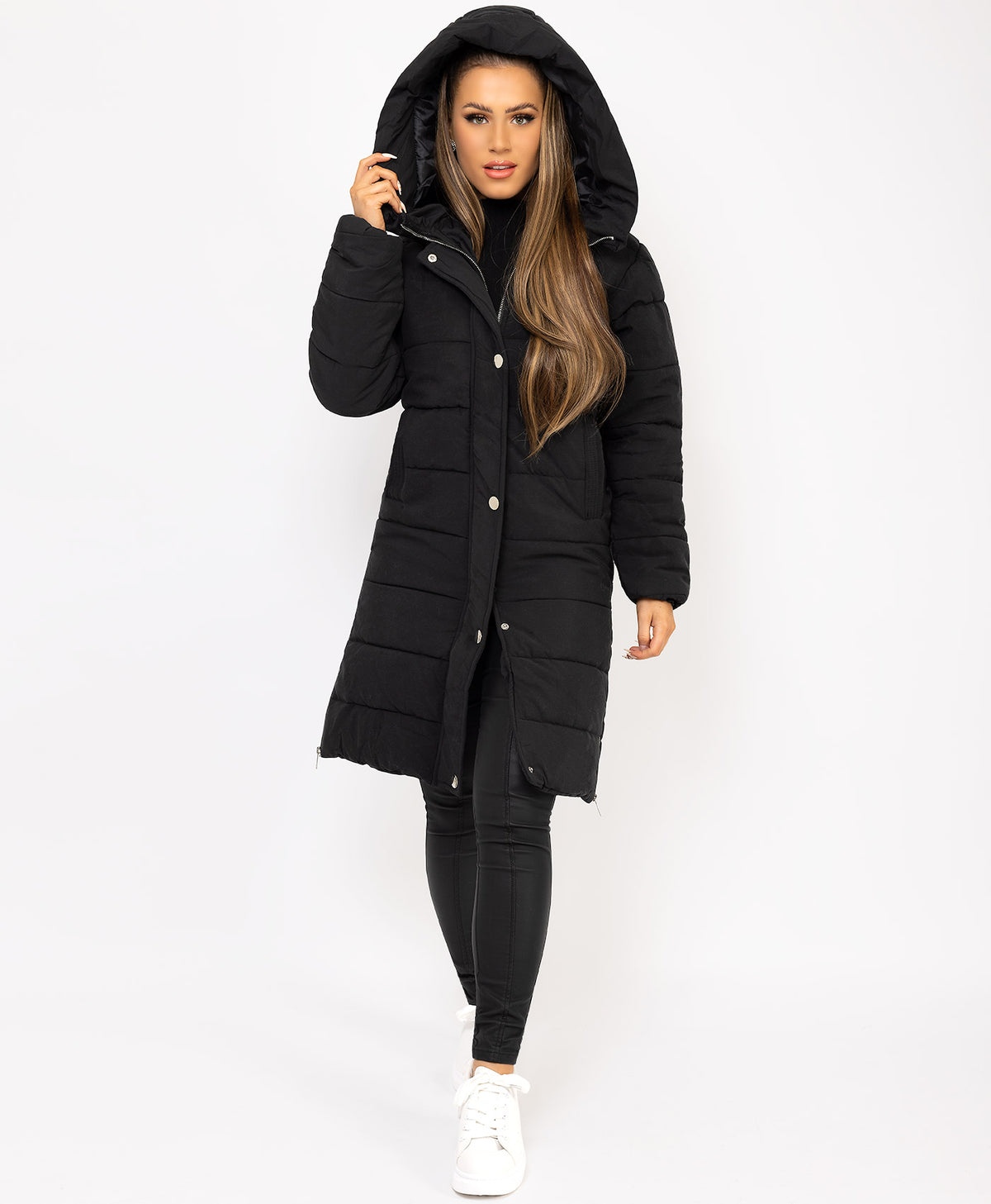 Black-Longline-Side-Zip-Long-Sleeve-Hooded-Puffer-Coat-Jacket-6