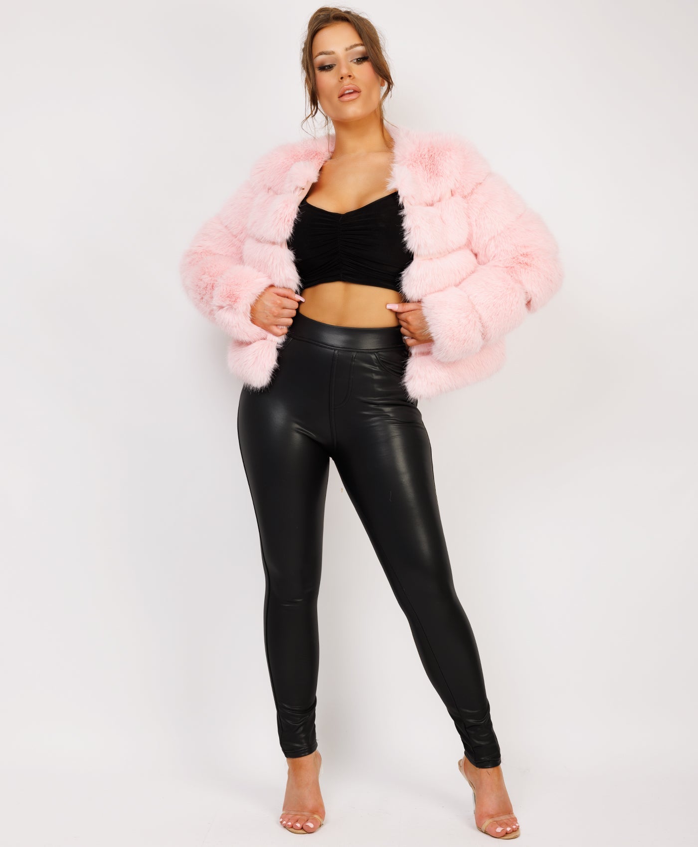 Baby-Pink-Premium-Faux-Fur-Tiered-Jacket-Coat-2