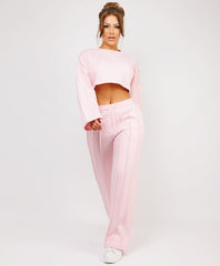Zipped-Hooded-Loungewear-Set-Pink-3